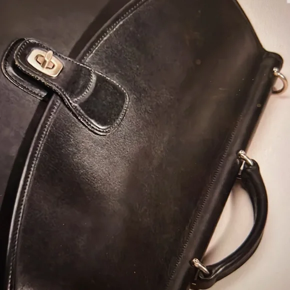 COACH vintage Beekman black leather brief - Picture 6 of 8